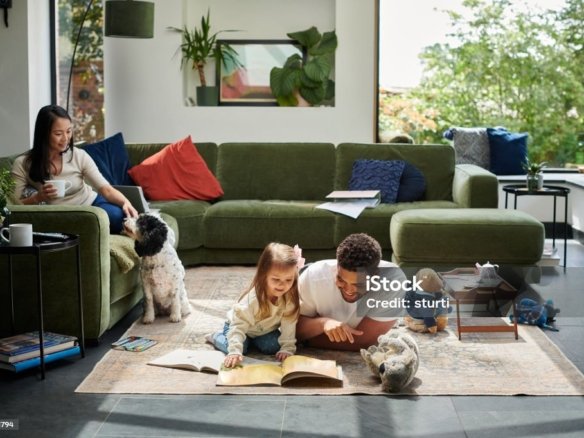 father and daughter spending time together